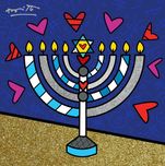 Romero Britto Romero Britto Mazel Tov Collection (Menorah)